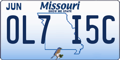 MO license plate OL7I5C