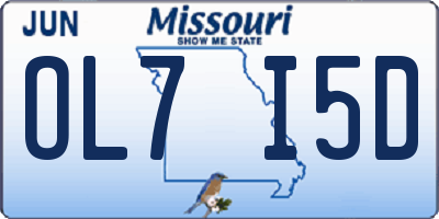 MO license plate OL7I5D