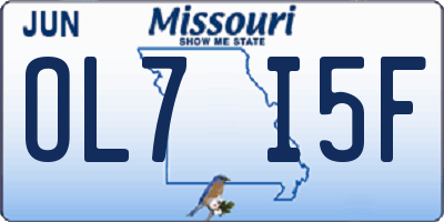 MO license plate OL7I5F