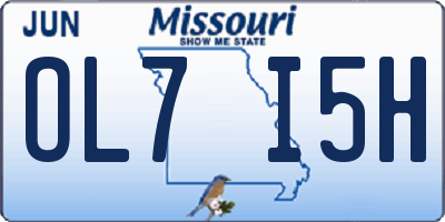 MO license plate OL7I5H