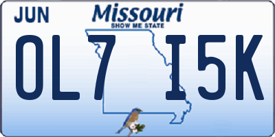 MO license plate OL7I5K