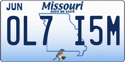 MO license plate OL7I5M
