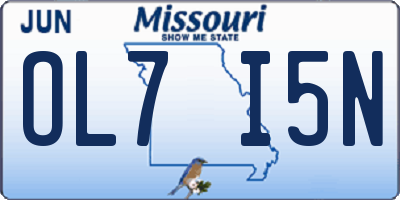 MO license plate OL7I5N