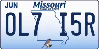 MO license plate OL7I5R