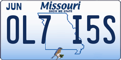 MO license plate OL7I5S