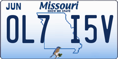 MO license plate OL7I5V