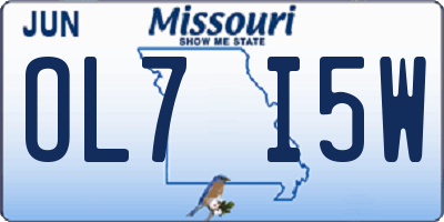 MO license plate OL7I5W