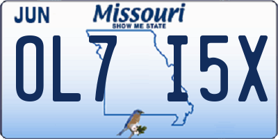 MO license plate OL7I5X