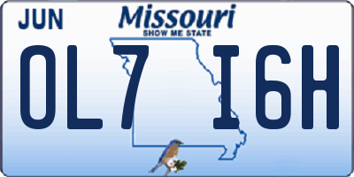 MO license plate OL7I6H