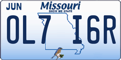 MO license plate OL7I6R