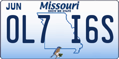MO license plate OL7I6S