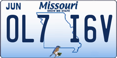 MO license plate OL7I6V