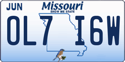 MO license plate OL7I6W
