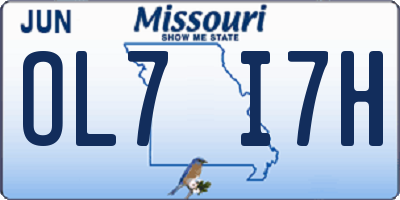 MO license plate OL7I7H