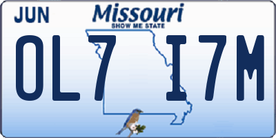 MO license plate OL7I7M