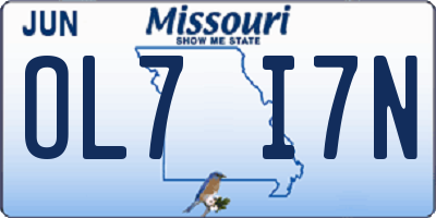 MO license plate OL7I7N