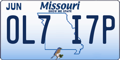 MO license plate OL7I7P