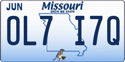 MO license plate OL7I7Q