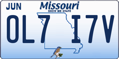 MO license plate OL7I7V