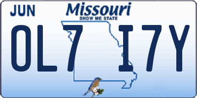 MO license plate OL7I7Y