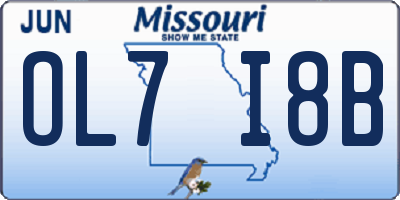 MO license plate OL7I8B