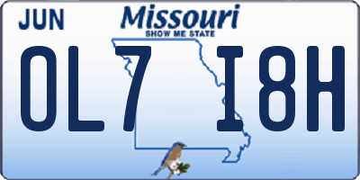 MO license plate OL7I8H
