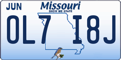 MO license plate OL7I8J