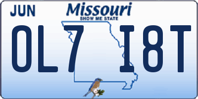 MO license plate OL7I8T