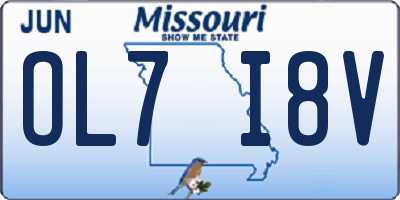 MO license plate OL7I8V