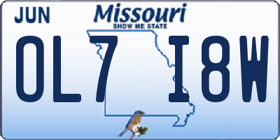 MO license plate OL7I8W
