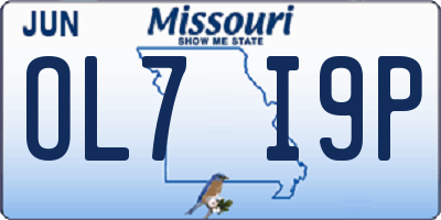 MO license plate OL7I9P