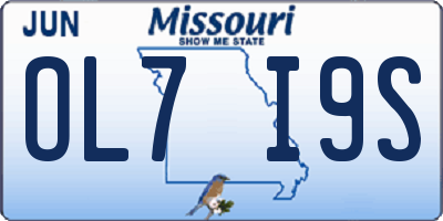 MO license plate OL7I9S