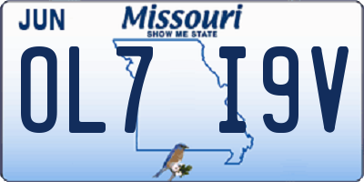 MO license plate OL7I9V