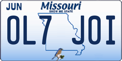 MO license plate OL7J0I