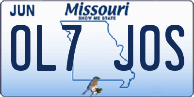 MO license plate OL7J0S