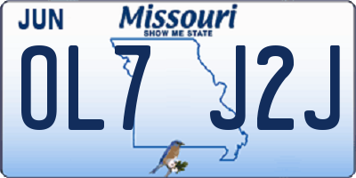 MO license plate OL7J2J