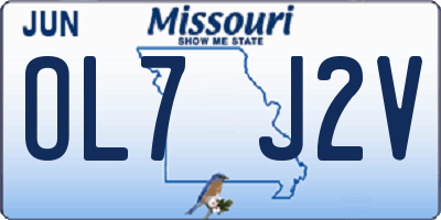 MO license plate OL7J2V