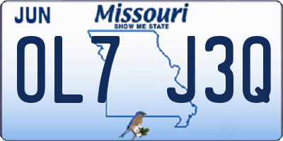 MO license plate OL7J3Q