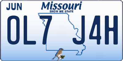 MO license plate OL7J4H