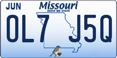 MO license plate OL7J5Q