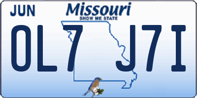 MO license plate OL7J7I