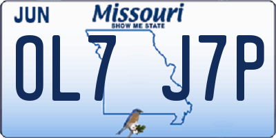 MO license plate OL7J7P