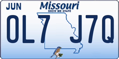 MO license plate OL7J7Q