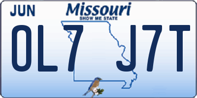 MO license plate OL7J7T