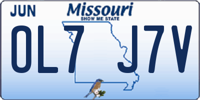 MO license plate OL7J7V