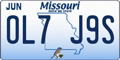 MO license plate OL7J9S