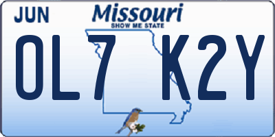 MO license plate OL7K2Y