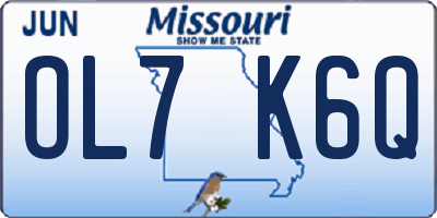 MO license plate OL7K6Q