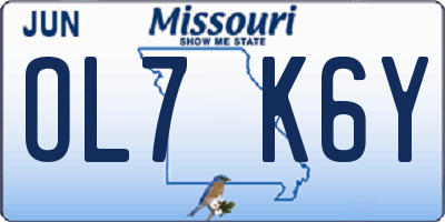 MO license plate OL7K6Y