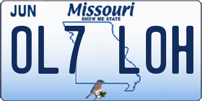 MO license plate OL7L0H